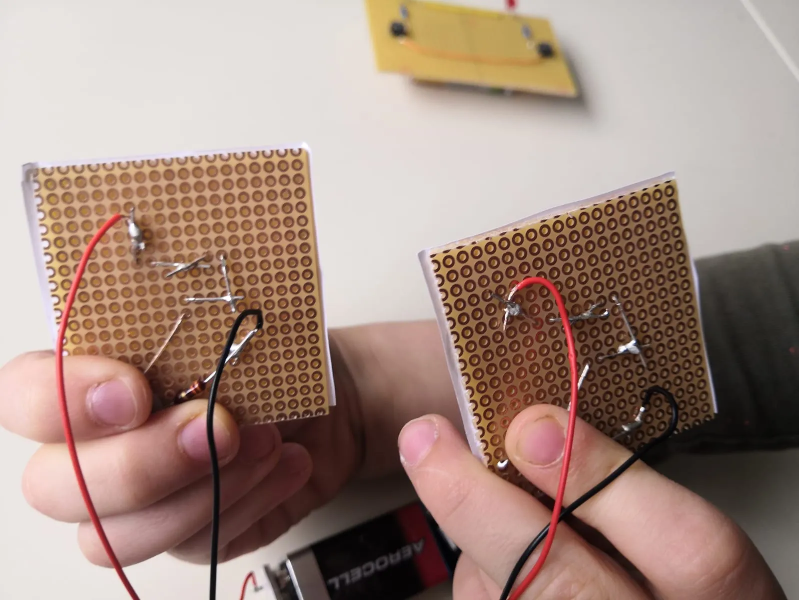 LED Tiergesichter Lötseite