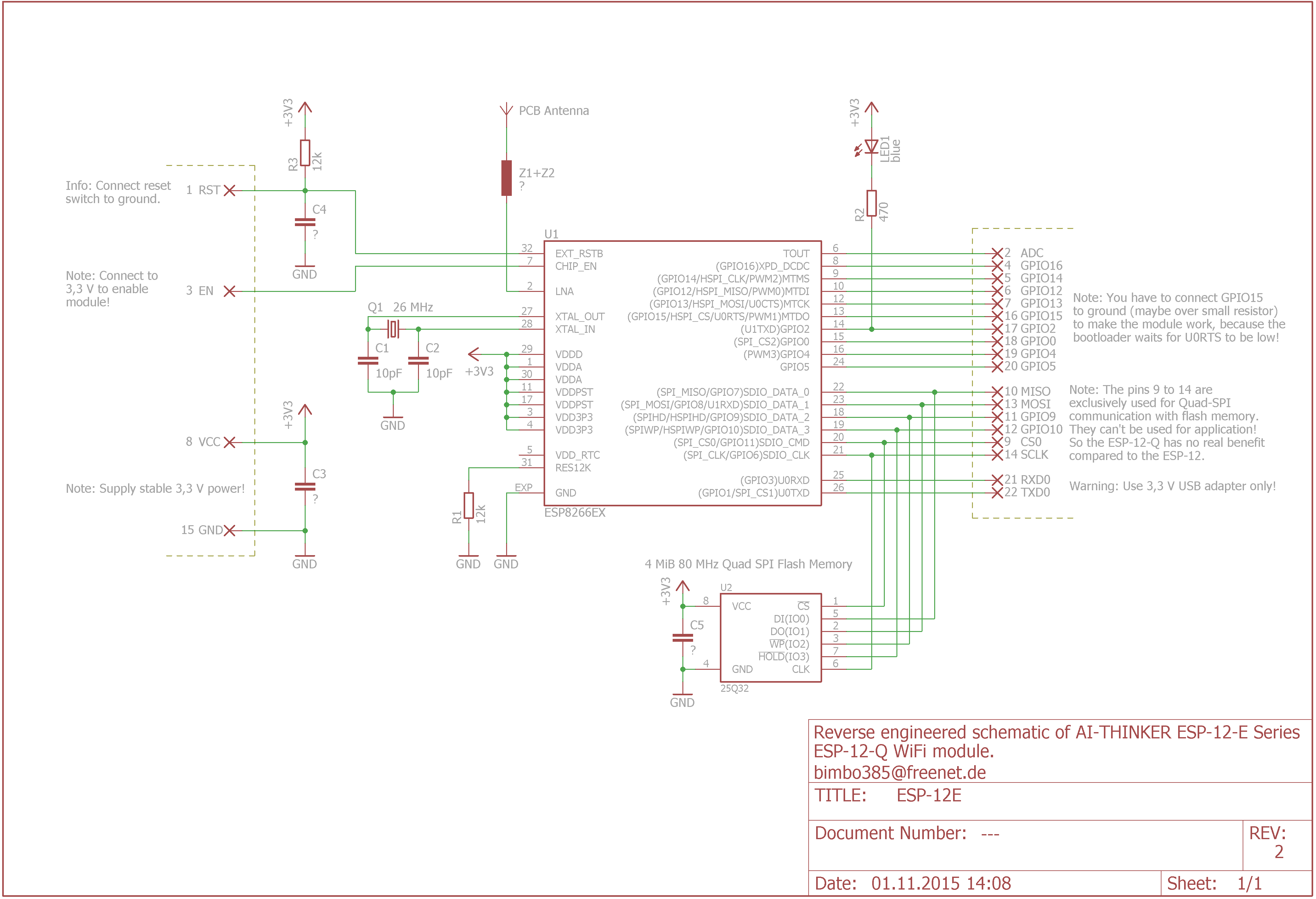 Redlabs PCB-012-00 PCB Schaltplan
