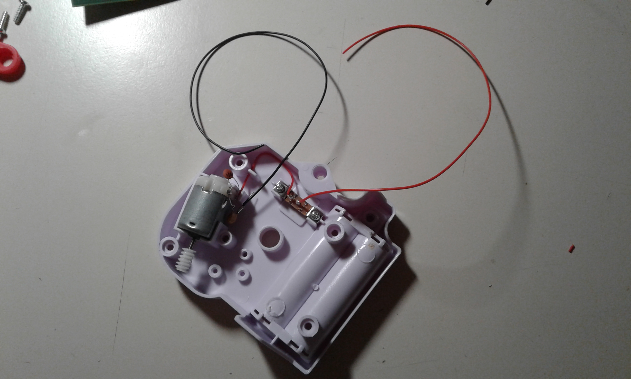 Motor + Schalter Verkabelung